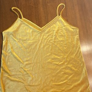 Mustard yellow velvet tank